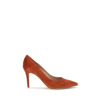 Gianvito Rossi Red Calf Leather Bos Taurus High Heel Womens Pumps