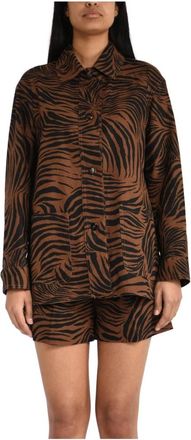 Max Mara Shirts - Dames - Overhemden - Bruin - S - Katoen - Overhemden