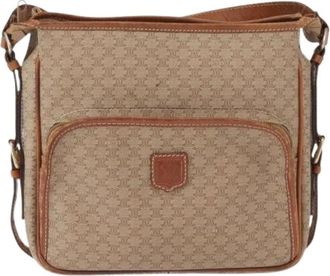 Celine Pre-owned Cross Body Bags, female, Beige, Size: ONE SIZE Pre-owned Canvas Cross Body Bag