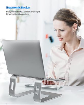 OEM Soporte Para Port&aacute;til Ideal Para Oficinas, De Aluminio, Ergon&oacute;mico, Con Elevador Met&aacute;lico Desmontable Y Sistema De Refrigeraci&oacute;n Compatible Con Port&aacute;t