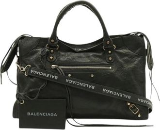 Balenciaga Pre-owned Vintage Handbag - Dames - Vintage Handtas - Zwart - ONE Size - Leer - Vintage