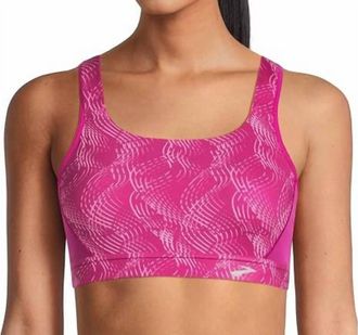 Brooks Convertible 2.0 Sports Bra In Magenta Aqueous