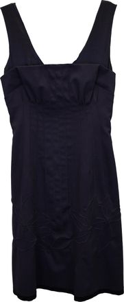 Alberta Ferretti Philosophy Di Alberta Ferretti Sleeveless Mini Dress in Navy Blue Wool