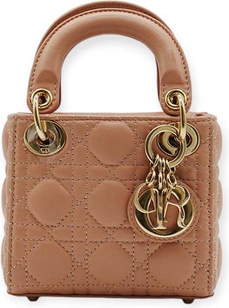 Dior Pink Leather Micro Lady Shoulder Bag (Authentic Pre-Loved)