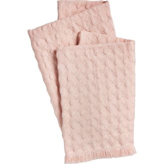 Tag Wellbeing Waffle Wash Cloth Set Blush Cotton Everyday Use in Pink at Nordstrom