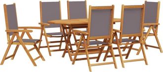 vidaXL Vidaxl - Garden Dining Set Folding 7 pcs Anthracite Solid acacia wood