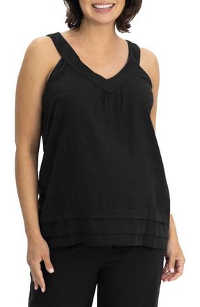 Angel Maternity V-Neck Maternity/Nursing Tank in Black at Nordstrom, Size Large