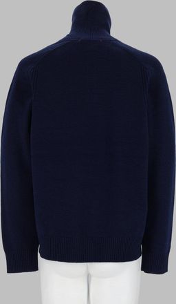 Parajumpers Wool Half-Zip Turtleneck Sweater - Navy