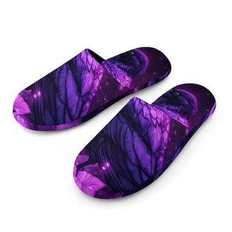 Generic Magic Crow Wizard Black Raven Mens House Slippers Slip Indoor Slipper On Shoes Warm Outdoor