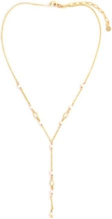 Panacea Freshwater Pearl Y Necklace in White at Nordstrom