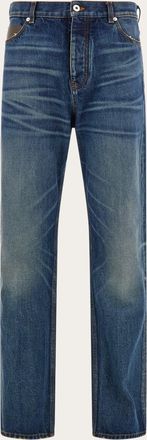 Ferragamo Uomo Denim 5 tasche lavato Blu