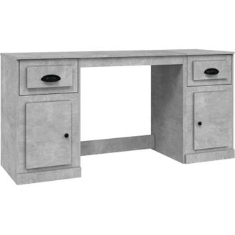 vidaXL Escritorio Con Armario Contrachapada Gris Hormig&oacute;n Vidaxl