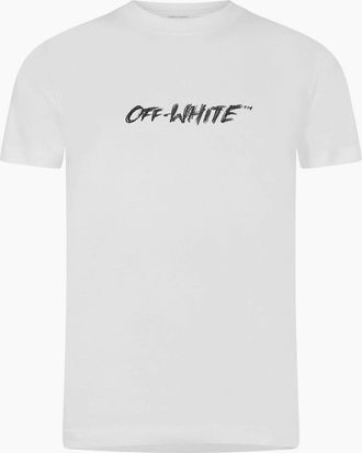 Off-white Mens Mens Slim Fit T Shirt - White - Size: 36