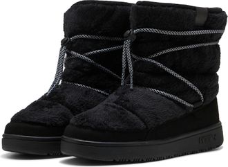 Puma Winterboots PUMA SNOWBAE SUEDE WNS, Damen, Gr. 37,5, puma schwarz, flat schwarz gray, Textil, unifarben, Schuhe Winterboots, Winterstiefel, Schlupfboo