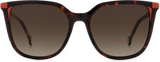 Carolina Herrera Brown Shaded Cat Eye Ladies Sunglasses HER 0140/S 0O63/HA 54