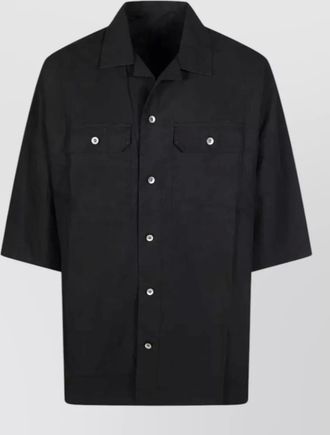 Rick Owens cotton short-sleeve button-down shirt