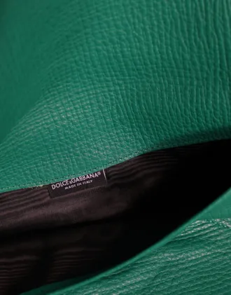 Dolce & Gabbana Leather Envelope Clutch - Green