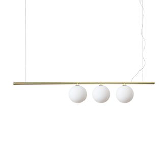 Netlighting PERLINE 3 Light Bar Pendant Ceiling Light Brass in Yellow