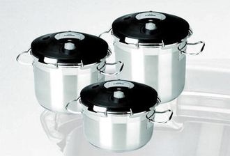 Lacor Olla A Presi&oacute;n Lacor Chef Luxe 15l Acero Inoxidable Base Triple