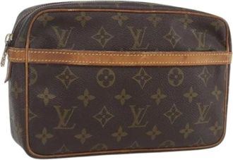 Louis Vuitton Pre-owned Clutches, female, Brown, Size: ONE SIZE Pre-owned Vintage Canvas Clutch