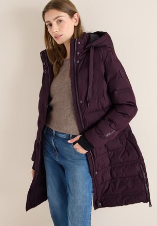 Cecil Steppmantel CECIL, Damen, Gr. XL (44), schwarz plum, Steppware, Obermaterial: 100% Polyester. Futter: 100% Polyester. Wattierung: 100% Polyester, unif