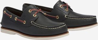 Timberland Mens Boat Shoes Classic Leather Blue