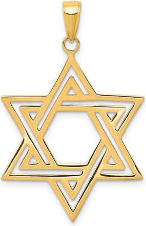 Diamond2Deal 10k Yellow Gold Solid Polished Star of David Charm