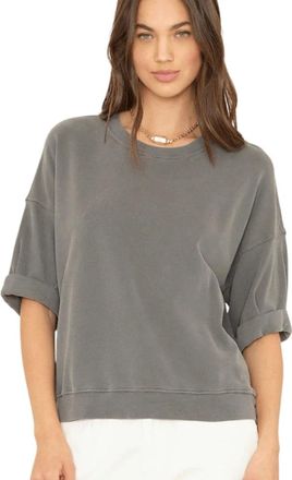 Xirena Hoodies & sweatvesten, Dames, Grijs, S, Katoen, Minerale Was Terry Sweatshirt