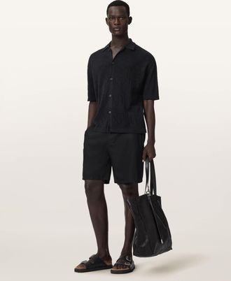 AllSaints Arktx Open Stitch Jacquard Cardigan