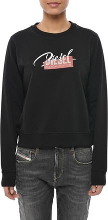 Diesel Black Logo Crew Neck Sweatshirt