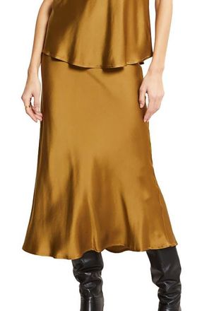ottod'Ame Viscose Fluid Long Skirt in Brown at Nordstrom, Size 46 It