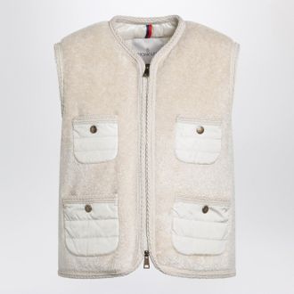 Moncler Mimosa Gilet In Teddy Effect Fleece