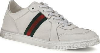 Gucci Womens Stretch Sneakers White-White-Vrv White/white/vrv