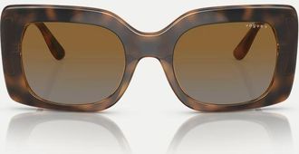 Vogue Eyewear - VO5481S - Occhiali da sole rettangolari marrone Havana con lenti grigie polarizzate