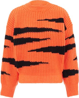 Mymo Jumper Dames ORANJE ZWART