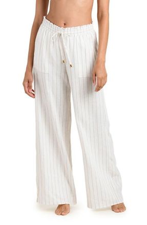 La Blanca Delphine Coast Wide Leg Cover-Up Pants in Cream at Nordstrom, Size X-Small