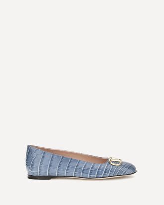 Valentino Garavani Ballerine VLogo Signature stampa coccodrillo Woman 36.5