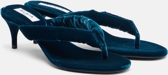 Alaia Alaïa Velvet thong sandals