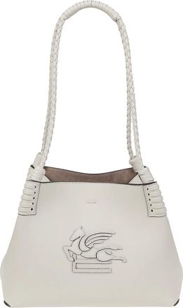 Etro Kleine Libra Shopper - Dames - Schoudertassen - Wit - ONE Size - Leer - Tassen
