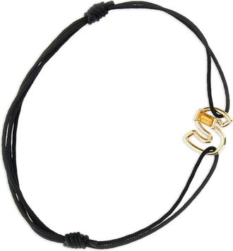 Aliita Collana con pendente S in oro giallo 9 carati - Nero