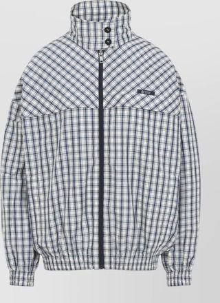 Prada checked bomber jacket