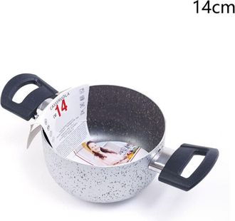 Trade Shop Trade Shop - Pote De Cazuela Con 2 Manijas Antiadherentes Di&aacute;metro 14/16/24/26 Cm Herramienta Para Cocinar - -14 Cm