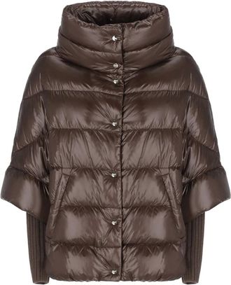 Herno Piumino Corto Trapuntato - - Jackets - Donna - Marrone - S