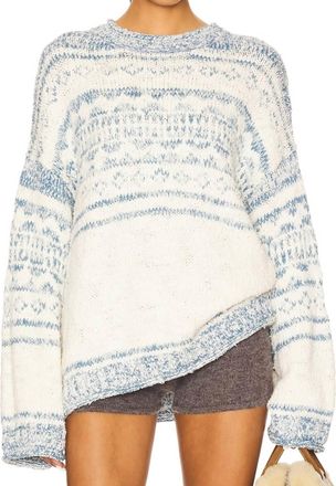 Free People Womens Dani Pattern Sweater In Cloud Combo