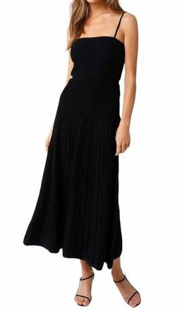 Olivaceous Robbie Midi Dress In Black