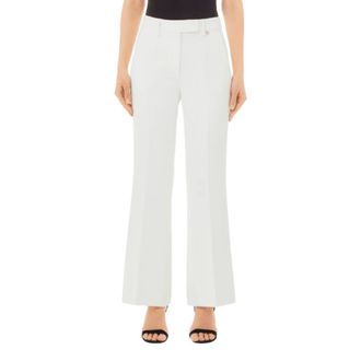Liu Jo Cropped Wijde Broek - Dames - Wijde Broeken - Wit - XL - Polyester - Broeken