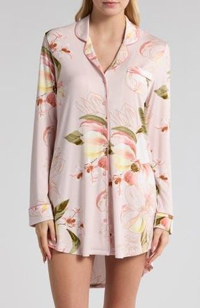 Nordstrom Moonlight Eco Nightshirt in Pink Hush Impromptu Floral at Nordstrom Rack, Size X-Small
