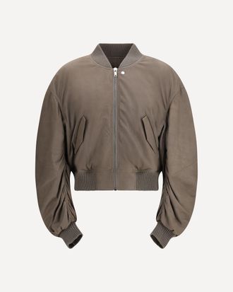 Rick Owens Secchia Flight Bomber in lambskin leather with padding Male 46