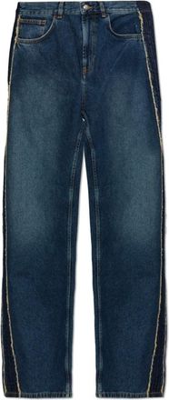 Palm Angels Straight-leg Jeans - Heren - Jeans - Blauw - Maat: W32 Katoen