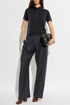 Maison Margiela Short-sleeve Polo, Womens, Black